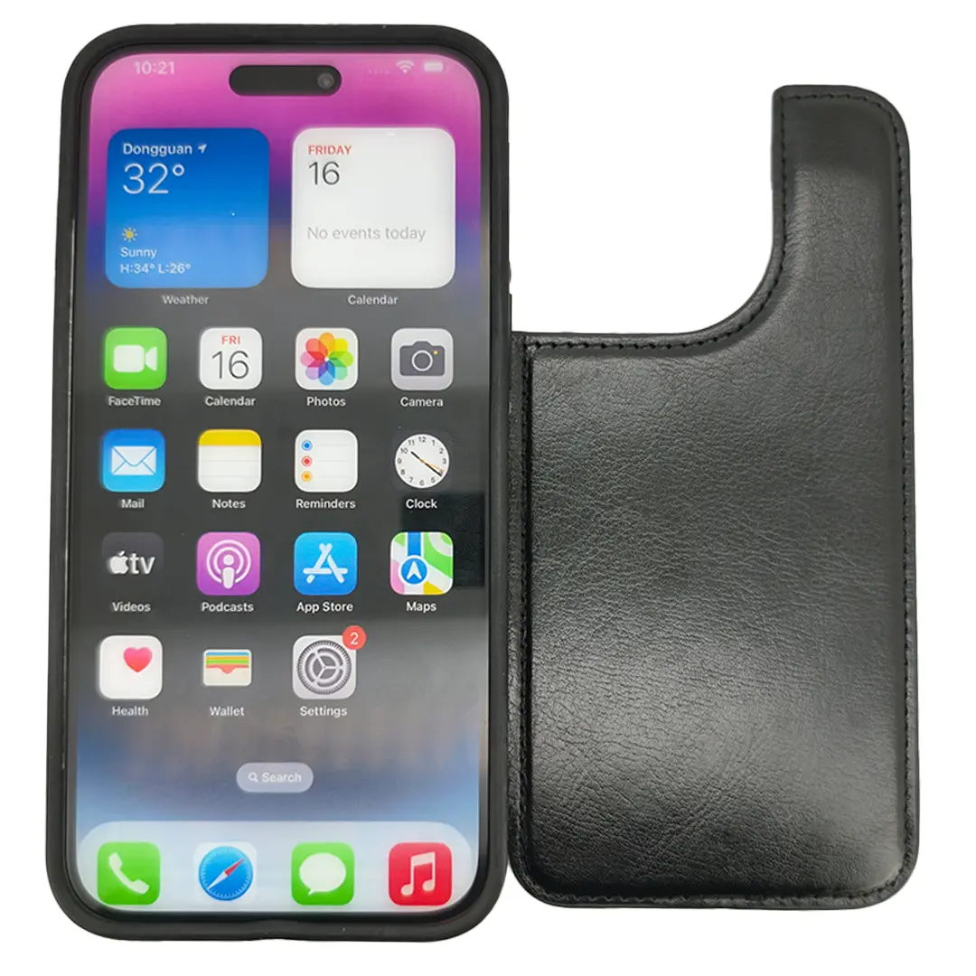 iPhone 11 PU Leather Wallet Case Black